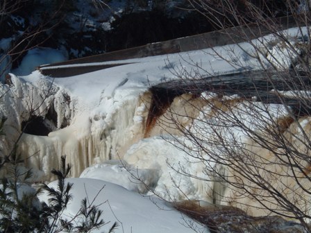 Morgan Falls in the winter